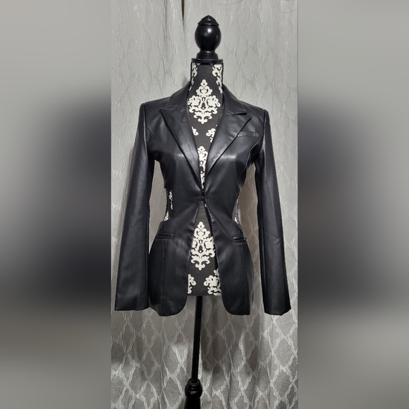 LUXE TO KILL - Faux Leather Cutout Back Black Jacket – Edgy & Stylish - Picture 12 of 12